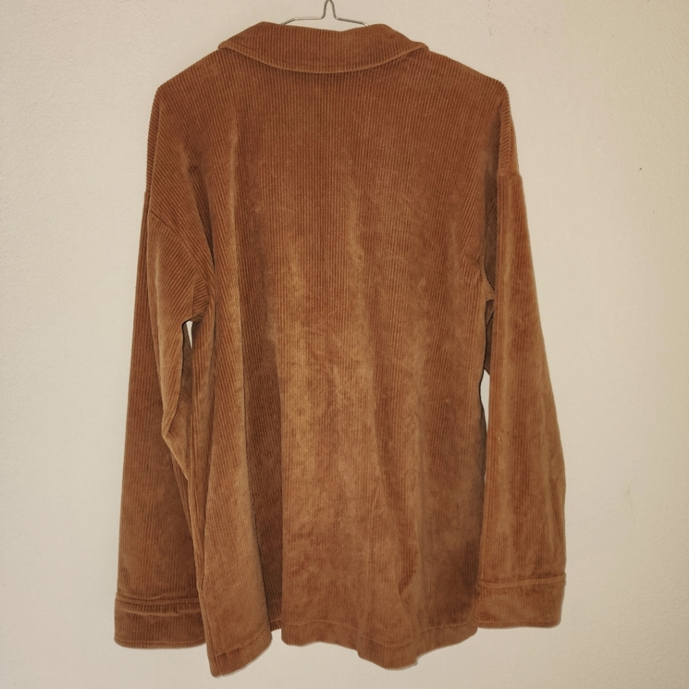 Madewell Women's Knit Brown Redford Corduroy Double-Breasted Blazer Jacket Sz M - Picture 2 of 7